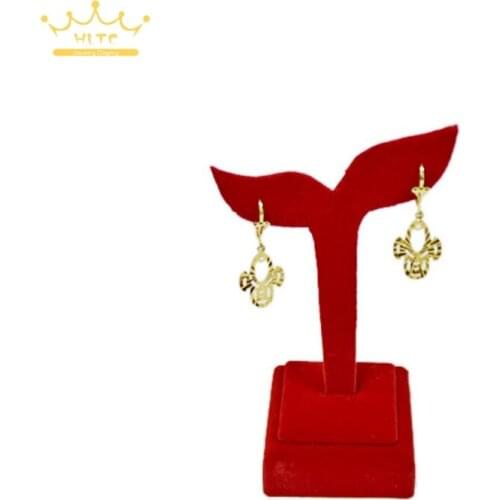Counter Top Wedding Jewelry Ring Display Stand Holder Tower Jewellery Ring Showcase Organizer Rack Red Velvet Shop Decorate
