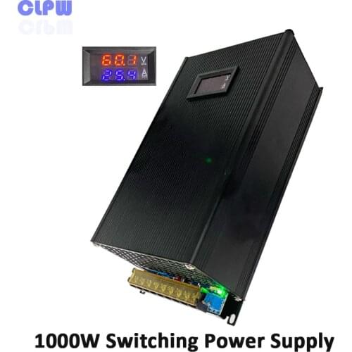 Switching Power Supply DC12V 15V 13.5V 50v 60v 70v 80v 1000w Regulated Single Output Digital Display for Stepper CCTV LED Light