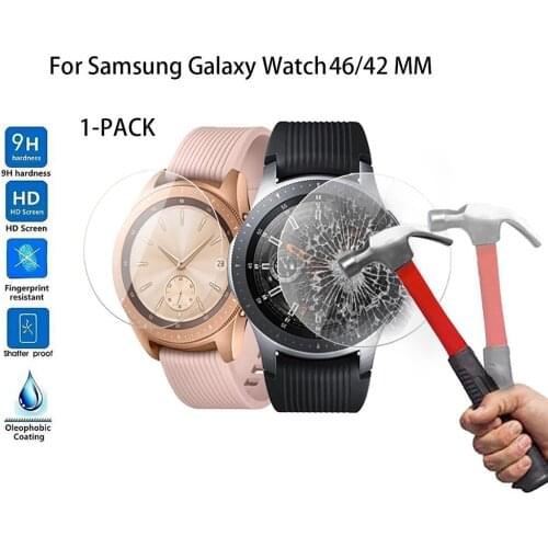 1-PACK Tempered Glass Screen Protector For Samsung Galaxy Watch 46/42 MM Smart watch Film Protective accessories
