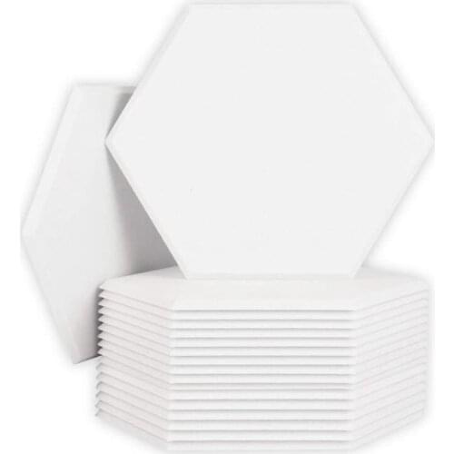 18 Pack Hexagon Acoustic Panels Beveled Edge Sound Proof Foam Panels,Sound Proofing Padding for Wall Decor,Studio&Office Promoti