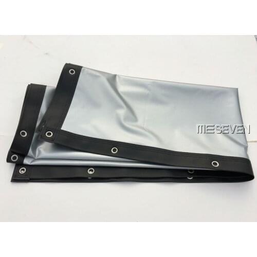 3D Silver Projection Screen 84 Inches 4:3 Soft PVC with Metallic Coatings Material For HD Smart DLP Home Theater Projectors