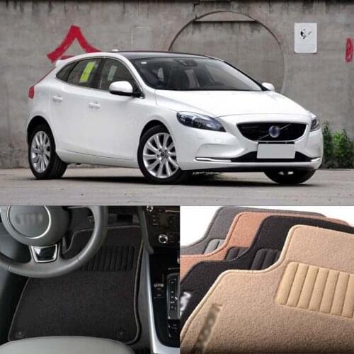 5PCS Premium Auto Fabric Nylon Anti-slip Floor Mats Carpet For Volvo V40 2013-2020