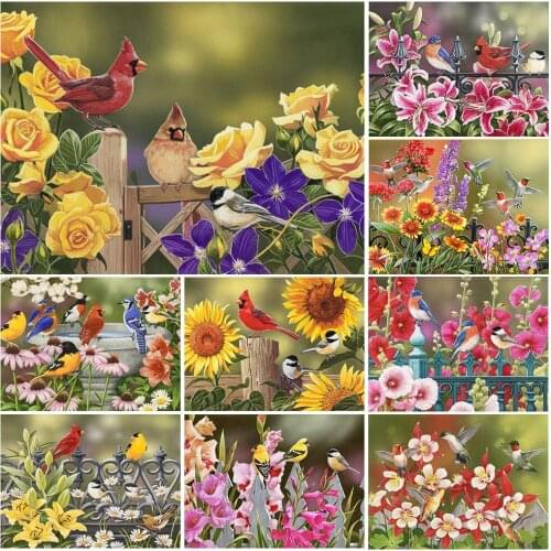 5D DIY Diamond Painting Bird Mosaic Sale Diamond Embroidery Animal Diamond Mosaic Flower Picture Wall Sticker Art Decorations