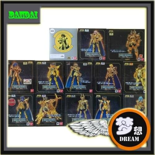 Bandai Animation EX Gold Set 2.0 Gold Saint Seiya Saint Cloth Myth Taurus Balance Water Bottle Pisces Goat Toy Gift