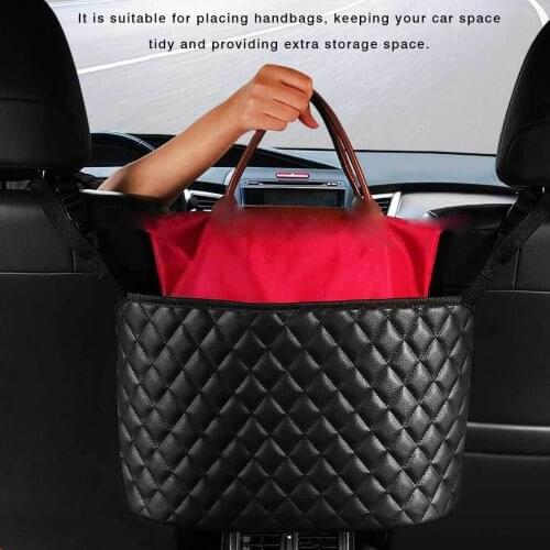 Car Storage Bag Leather Universal Car Bag Holder Adjustable Hanging Pocket Organizer Bag storage Rack