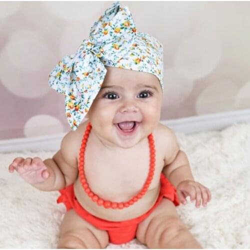 Kids Baby Girl Kids Fashion Cotton Bowknot Supreme Floral Headband Kids Hair Band Bebe Girls Cute Headbands Headwear Accessories