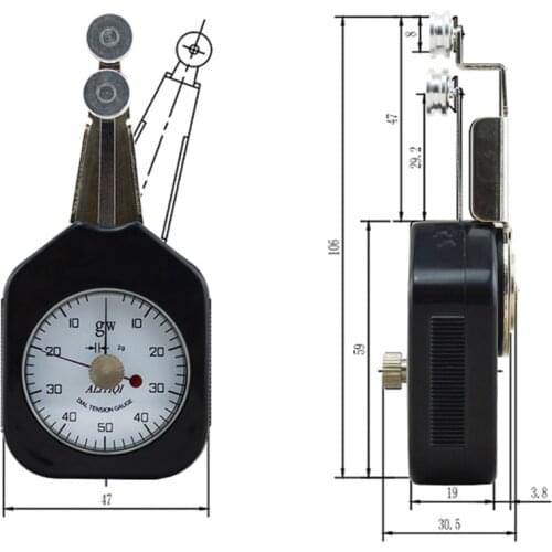 DTF-25 Tension Device With Yarn Meter Textile Cloth Spread A Instrument Which Applied In Industry Small Metal Lines