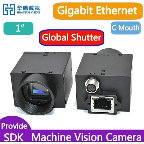 Gigabit GIGE 4.0MP 1" CMOS Global Shutter Color Digital Industrial Camera+SDK, Support External Trigger 2048X2048@28FPS
