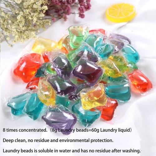 10Pcs Laundry Capsules Detergent Beads Detergent Cube Detergent Laundry Softener