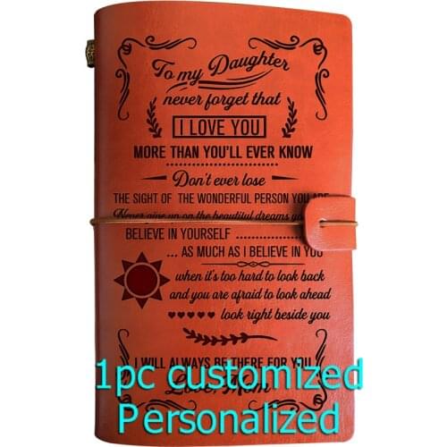 Engraved Leather journal personalized gifts to my husband BJ0187 Customized Notebook A5 Dropshipping Supplier US Store Diary