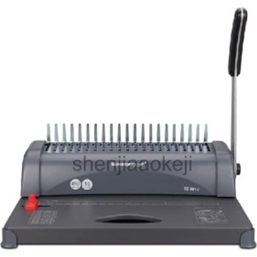 A4 paper comb type financial binding machine manual rubber ring clamp hole punching machine 21 hole manual binding machine 1pc