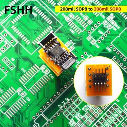 Mini socket series 208mil SOP8 to SOP8 socket SPI FLASH Solderless inspection test socket