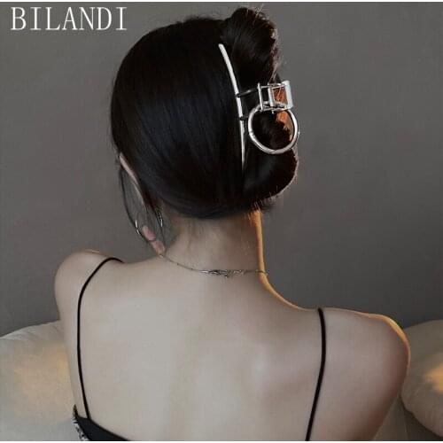 Bilandi Fashion Metal Hair Clip Barrettes Hairpin Barrette Big Hair Claws Clips For Women Girls Headwear Hair Accessories