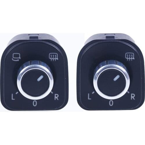 New Chrome Power Side Mirror Adjust Switch Knob Fit Jetta MK5 Golf MK5 MK6 Rabbit Eos Passat B6 3C Tiguan 1K0 959 565 5ND959565B