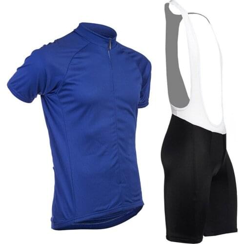 Single Blue Cycling jersey Quick-Dry Ropa Ciclismo Cycling Clothing GEL Pad Bike Racing Bicycle Clothing Bike Bicycle Clothing