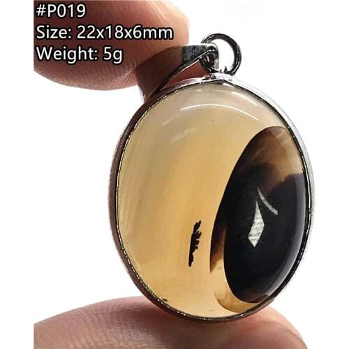 Natural Chalcedony Necklace Pendant Jewelry For Women Man Healing Love Luck Crystal Stone 22x18x6mm Beads Silver Gemstone AAAAA