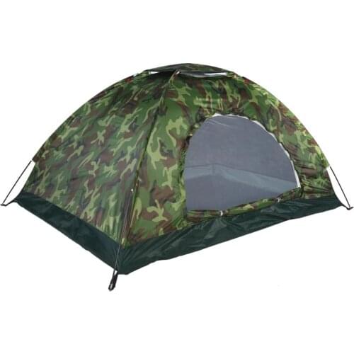 1/2/3-4 People Camping Tent Camouflage Outdoor Camping UV Protection Tent Double Layer Waterproof Camping Hiking Beach Tent