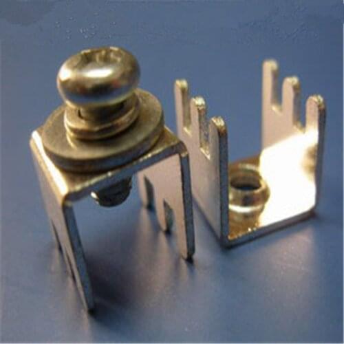 PCB 4 welding terminal M4 round screw Welding machine circuit board wiring column PC board 6 feet hardware terminal 100pcs