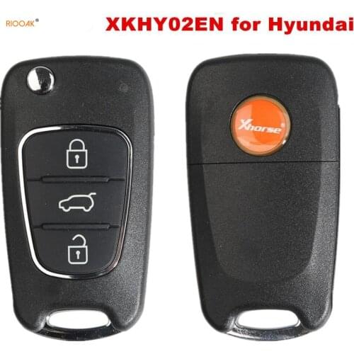RIOOAK Xhorse XKHY02EN Wire Remote Key for Hyundai Flip 3 Buttons (English Version) Working with VVDI MINI Key Tool
