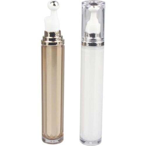 20ml Acrylic Empty Refillable Eye Cream Roller Bottle with Steel Ball Serum Lotion Essential Oil Cosmetic Storage Container
