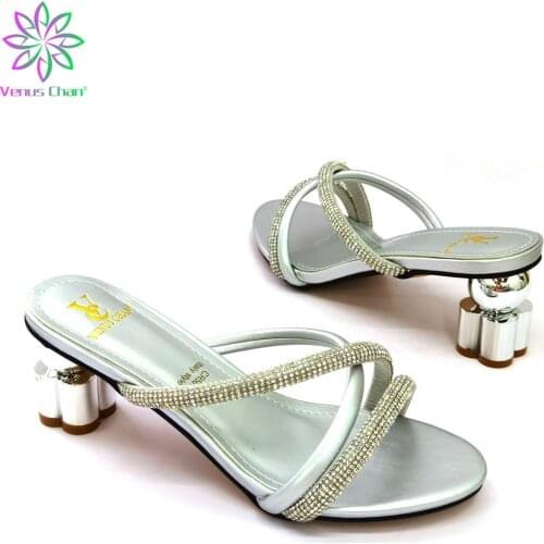 Strap Heels Platform Sandals Party Shoes For Women Wedding Pumps 5.5cm High Heels Sequined Gladiator Sandals Silver