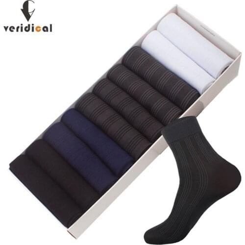 VERIDICAL 10Pairs Men Silk Socks Tear-Resistant Breathable Socks Business Ultra-Thin Coolest Nylon Man Socks Stretchy Stockings