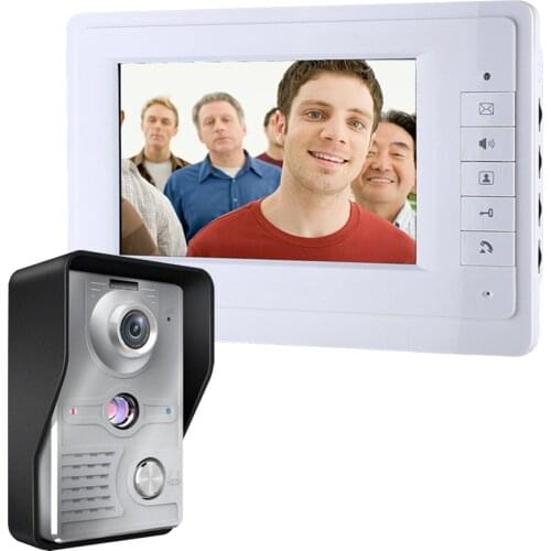 7 Inch Video Door Phone Doorbell Intercom Kit 1-camera 1-monitor Night Vision