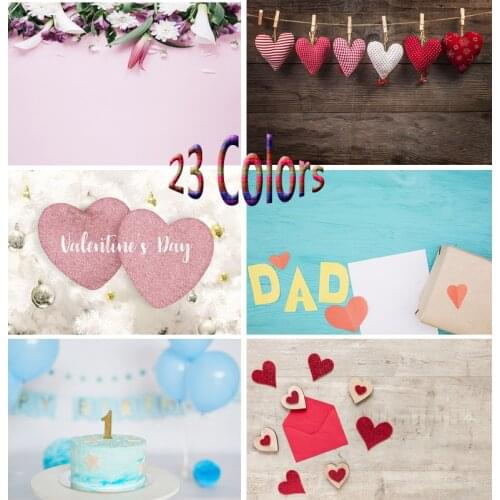 Vinyl Custom Photography Backdrops Prop Valentines day wood flower Theme Photography Background QJ91220-83