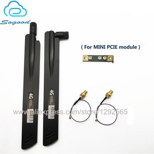 4G 38DB Gain LTE External Antenna with IPEX to RP-SMA RG1.13 Extension cable for Quectel SIMCOM EC25-AF SIM7600 Mini Pcie module