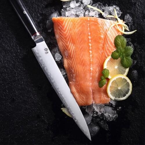 Japan AUS-10 composite steel Forging Cleaver knives Filleting knives Slicing knives Salmon knivesBlack walnut scabbard giveaway