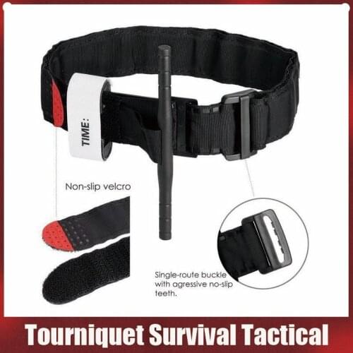 Tourniquet Survival Tactical Combat Application Red Tip Military Medical Emergency Belt Aid for Outdoor Exploration