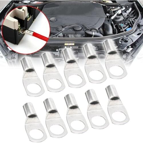 Auto Connector Terminals 10PCS Crimp/Solder Battery Lug Terminal For 16mm Cable With 10mm Bolt Hole