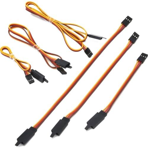 Servo Extension Cable,100Pcs 100/150/200/300/500/1000mm Servo Extension Lead Wire Cable,Anti-loose 60 core For RC Futaba JR