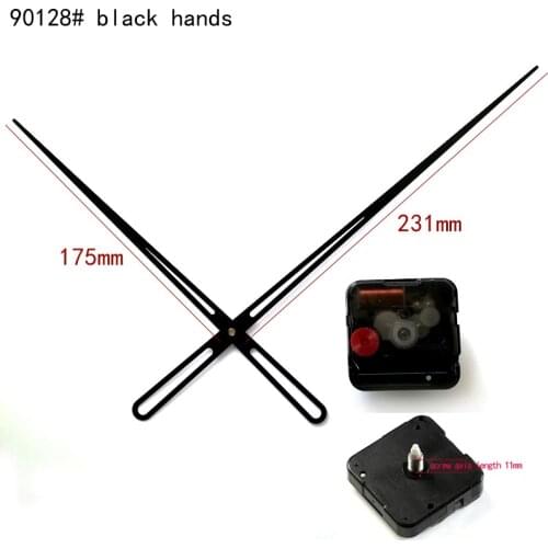 12888 Round Hole High Torque Movement Sweep 11mm screw axis Clock Accessory Quartz With 90128#Black Hands DIY Clock Kits