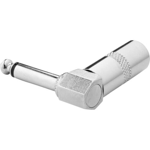 50pcs metal 1/4" TS RIGHT ANGLE MONO PHONE PLUG CONNECTOR 6.3mm jack