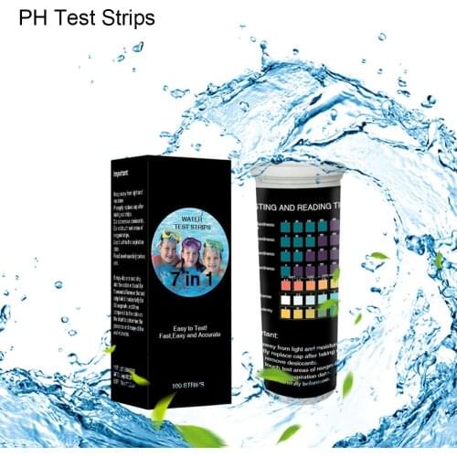 50pcs Fish Tank Test Strip Swimming Pool PH Test Strip Aquarium Test Paper For Testing PH Level 7 Parameter In 1