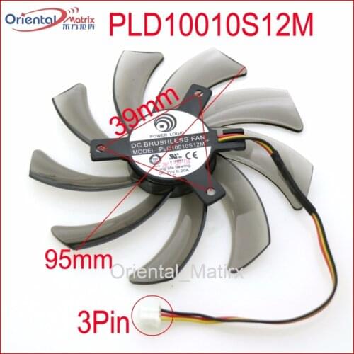 Free Shipping PLD10010S12M 12V 0.20A 95mm VGA Fan 3Pin For Gigabyte GVN550WF2 N56GOC R667D3 R777OC Graphics Card Cooling Fan