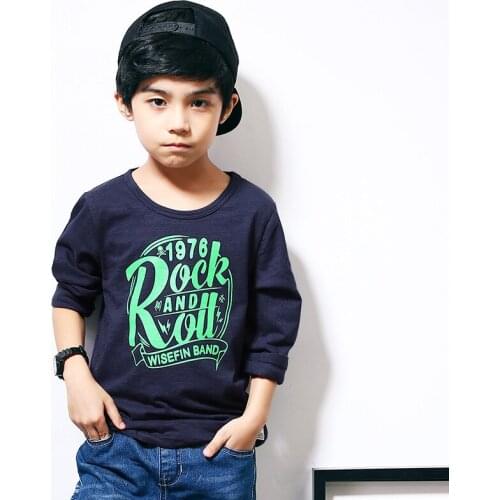 6-15Y Quality Boys T Shirt Long Sleeve Cotton Boys T-shirt Autumn Winter Casual Teenager Kids Boys T shirt Boys School Tees Tops