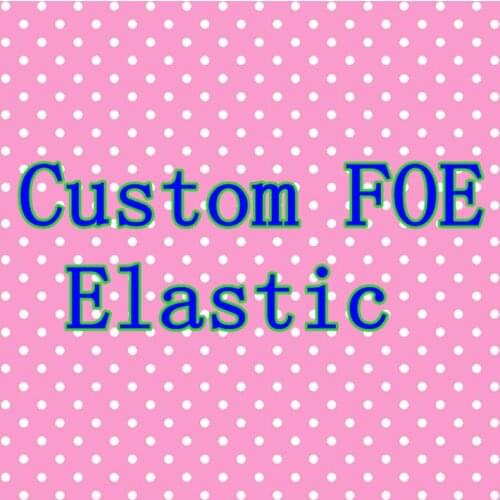 DHK 2 sizes 50yards 100yards Custom Fold Elastic Ribbon FOE stretchy printed DIY OEM decoration S821