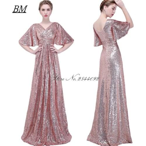 Elegant Sequined Prom Dresses 2021 Long Formal Evening Bridesmaids Party Princess Birthday Gala Pageant Gowns BM770