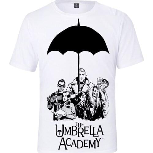 The Umbrella Academy T Shirt Women Funny T-shirt Fashion for Men Oversize O-neck Short Sleeve Full 3D Casual Hip Hop REGULAR