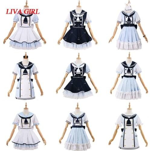 Love Live School Idol Project Kotori Minami Sea Piracy Pirates Sailor Suit Dress School Uniform Outfit Anime Cosplay Costumes