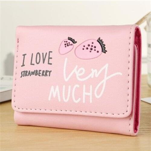 Mcneely Fashion Women Short Wallet Girl Mini Purse Design Hasp PU Leather Ladies Students Card Holder Wallet High Quality