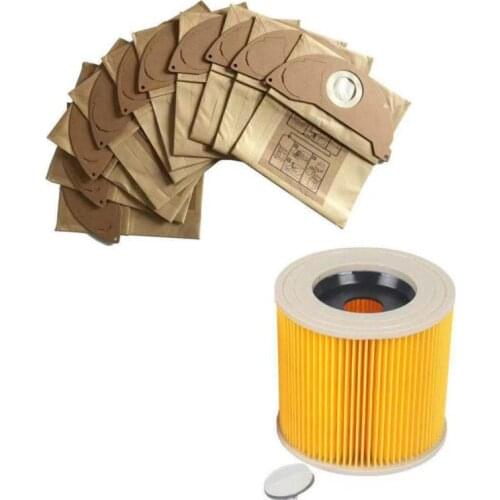 Dust Hepa filters paper dust bags for Karcher WD2.250 A2004 A2054 karcher Filter bags Vacuum Cleaners parts