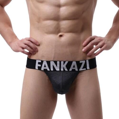 Sexy Gay Underwear Men Briefs Shorts Breathable Letter High Fork Low Waist U Convex Pouch Underpants Cueca calzoncillo ropa S-XL