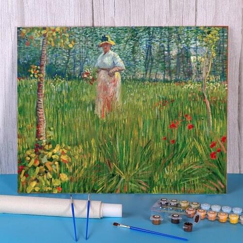 Landscape Van Gogh Paint By Numbers Set Oil Paints 40*50 Canvas Painting Home Decoration For Adults Wall Handiwork