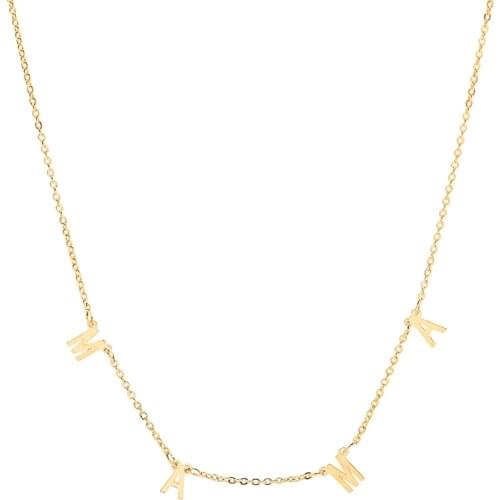 Simple Mama Letter Pendant Necklace for Women Elegant Thin Clavicle Chain Choker Necklace Mom Jewelry Mothers Day Gift