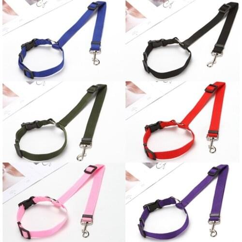 Dog Cat Pet Safety Adjustable Car Seat Belt Harness Leash Clip Strap Lead Pet Car Safety Belt For Car Outdoor Travel Supplies
