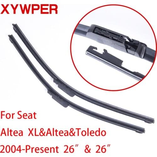 XYWPER Wiper Blades for Seat Altea XL&Altea&Toledo 2004 2005 2006-2016 26"&26"Car Accessories Soft Rubber Car Windscreen Wipers