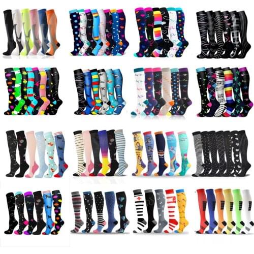 Unisex Compression Socks Sports Socks Varicose Veins Nurse Socks Outdoor Running Cycling Pressure Stockings Football Running